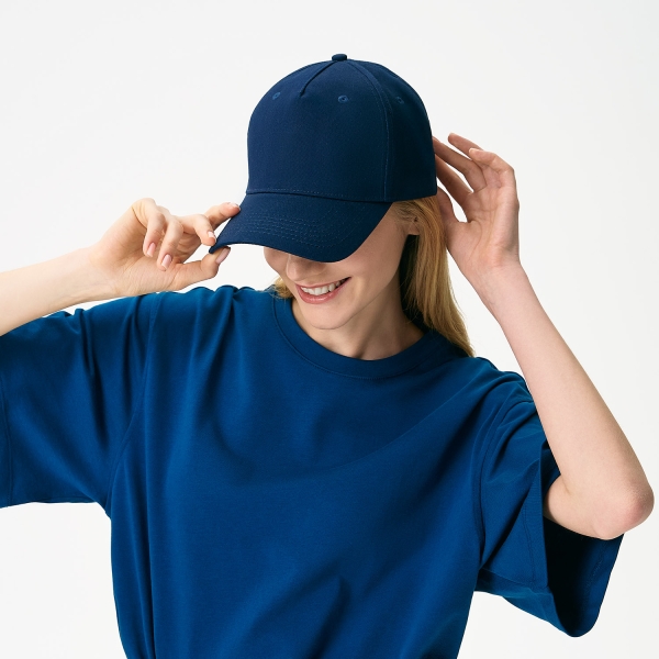 Бейсболка Фит (Fit), 5 клиньев, синий