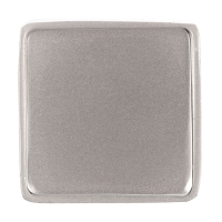 Квадратный шильдик на резинку Epoxi, матовый серебристый Квадратный шильдик на резинку Epoxi, матовый серебристый