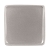 Квадратный шильдик на резинку Epoxi, матовый серебристый