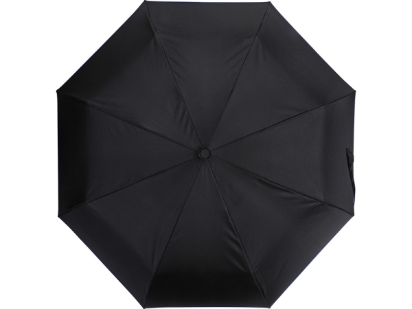 Зонт-полуавтомат складной Motley с цветными спицами, черный/синий