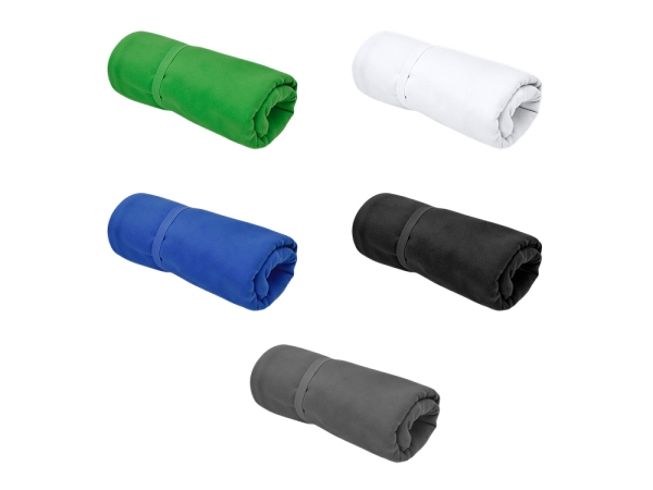 Легкое полотенце Gulpi  из микрофибры RPET с ремешком для складывания, 70*120 см, белый