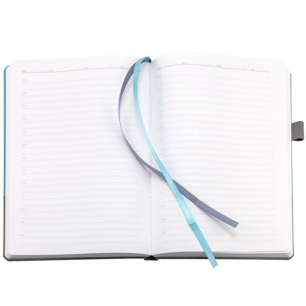 Ежедневник Horizon, недатированный, серый с голубым