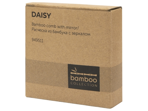 Расческа с зеркалом из бамбука "Daisy", натуральный