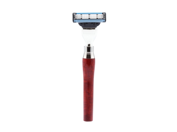 Бритвенный набор Mondial: станок MACH3, помазок, подставка; корень шиповника