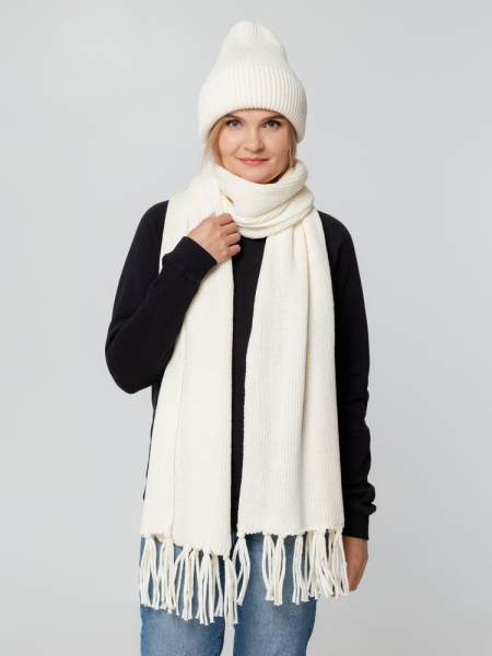 Шарф Flette, белый (молочный)