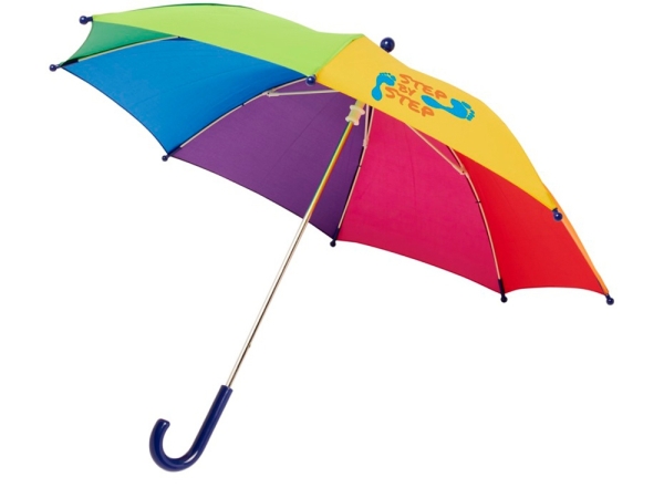 Детский 17-дюймовый ветрозащитный зонт Nina,  радужный