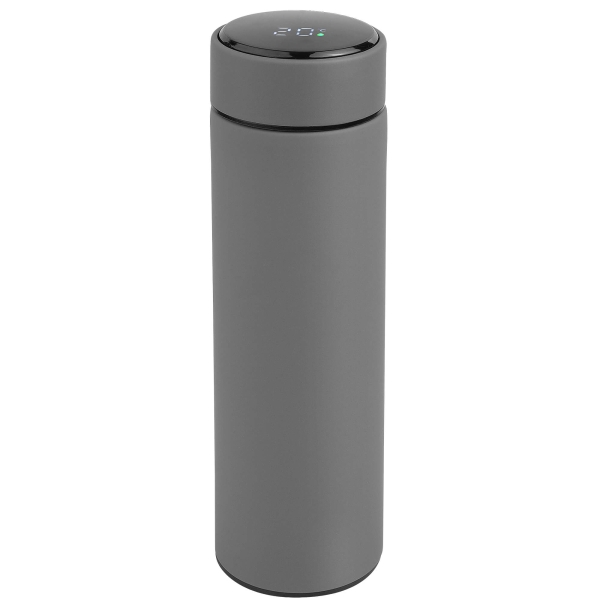 Термос TIM SOFT с индикатором температуры 420мл. Серый 6400.23