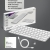 Беспроводная клавиатура Air Keyboard для MAC, Windows, 500 мАч, алюминий, белый, Deppa