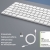 Беспроводная клавиатура Air Keyboard для MAC, Windows, 500 мАч, алюминий, белый, Deppa