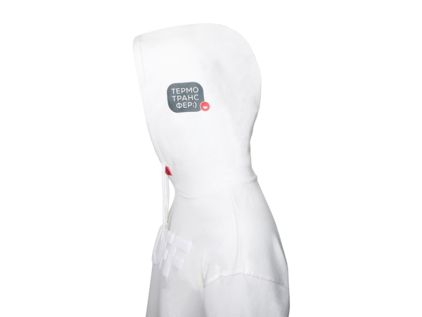 Худи оверсайз «Alpha.01» унисекс, молочный, все виды нанесения на текстиле на одной толстовке