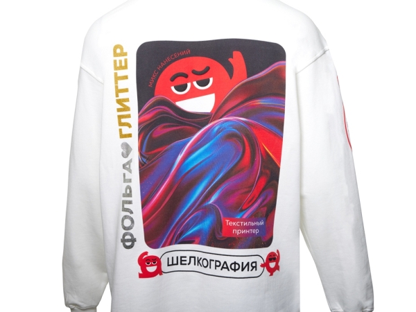 Худи оверсайз «Alpha.01» унисекс, молочный, все виды нанесения на текстиле на одной толстовке