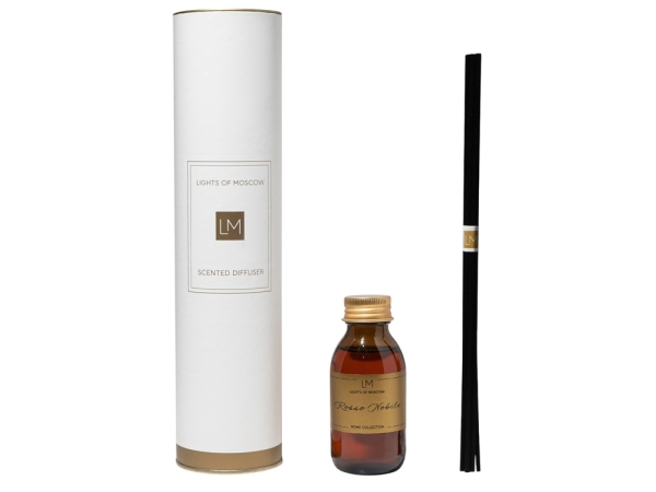 Ароматический диффузор с палочками, Россо: апельсин и клубника, дуб, 100 мл