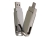USB 2.0- флешка на 128 Гб поворотный механизм 2 в 1, c дополнительным разъемом Type-C с одноцветным металлическим клипом, серый