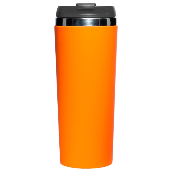 Термокружка KOMO SOFT 420мл. Оранжевая с черной крышкой 6061.05