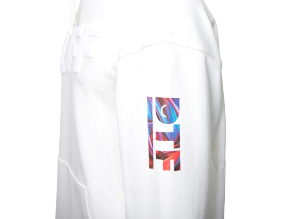 Худи оверсайз «Alpha.01» унисекс, молочный, все виды нанесения на текстиле на одной толстовке