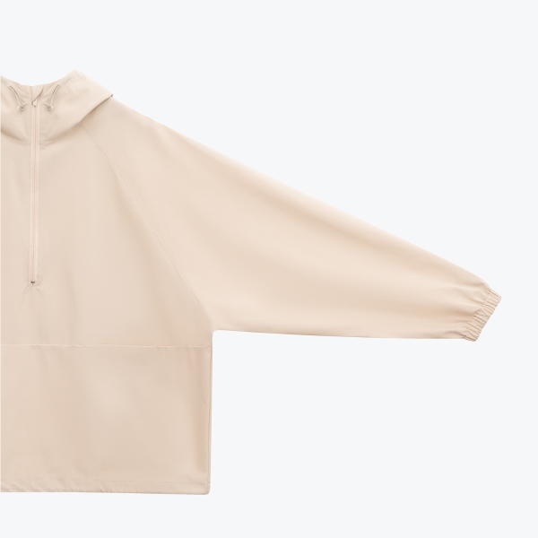 Ветровка (анорак) оверсайз унисекс RISSMAN, бежевая, размер M/L
