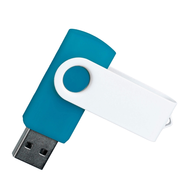Флешка TWIST WHITE COLOR Голубая с белым 4015.12.07.16ГБ