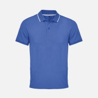 Рубашка поло унисекс Palermo, ярко-синяя с белым Рубашка поло унисекс Palermo, ярко-синяя с белым