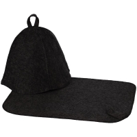 Набор для бани Heat Off с ковриком, черный Набор для бани Heat Off с ковриком, черный